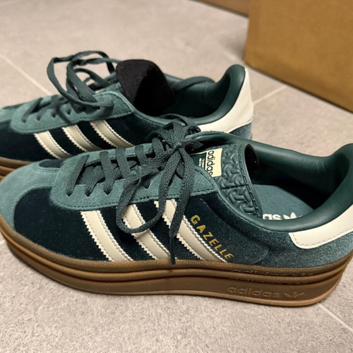 Adidas Originals Gazelle Bold W new, size 38 2/3, green and gold