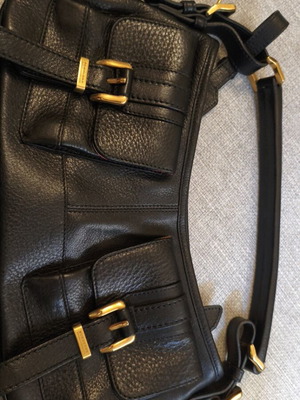 Τσάντα ώμου Burberry σαν καινούργιο, μαύρη, κατασκευασμένη στην Ιταλία, 35x17 εκ