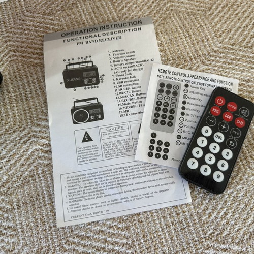 Fepe FP-910RC X-Bass portable digital radio