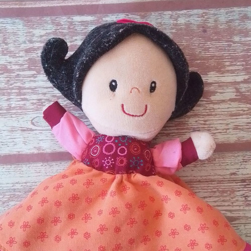 Lilliputiens three-faced plush doll used