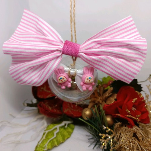 La Bou Pou earrings and pink hair bow new