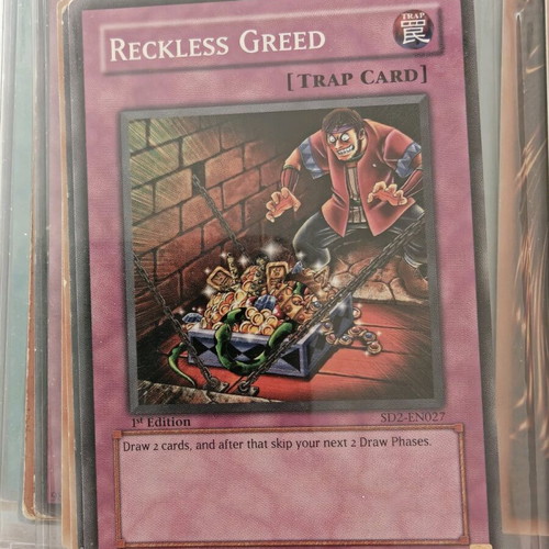 Yu-Gi-Oh card Reckless Greed like new