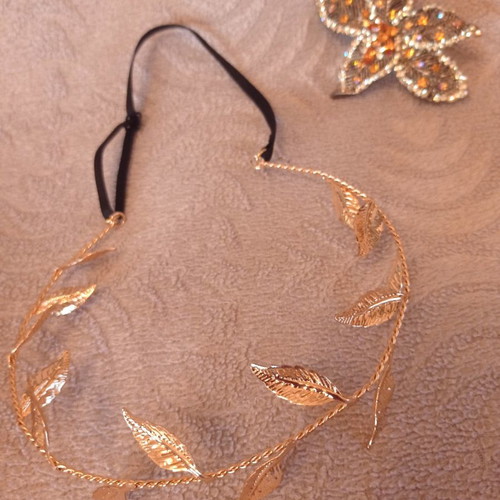 Set of metal hairband with elastic and clip new