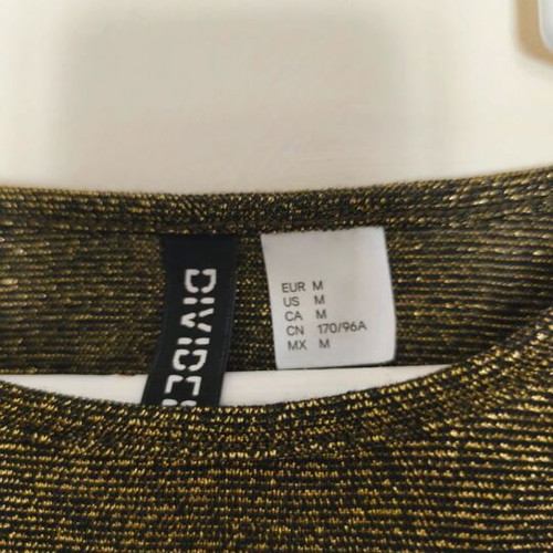 Divided women's sleeveless halter top green with iridescent gold new