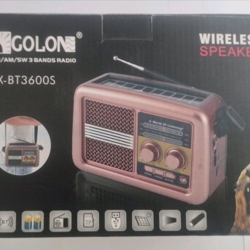 Radio USB BT new with solar panel and flashlight