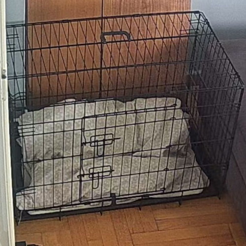 Metal Crate Medium 76x46x52cm like new with 2 doors