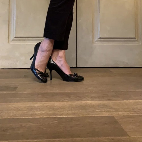 Kalogirou leather black pumps size 38 like new