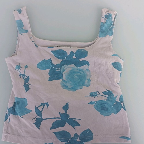 Top used with defect, white and blue, one size