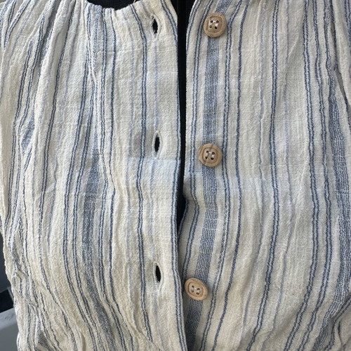 Zara striped shirt, white and blue