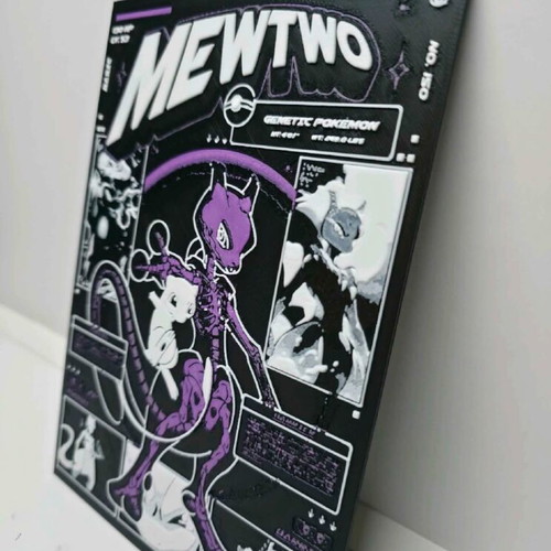 Pokemon Mewtwo canvas wall art, fine quality