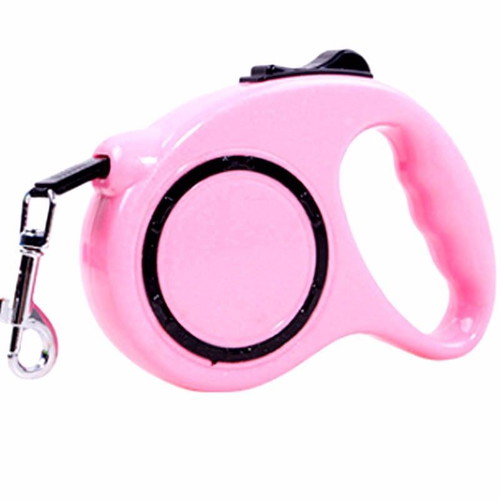 Automatic dog leash pink for small and medium pets
