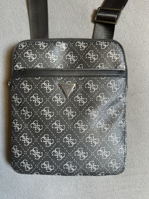 Guess Crossbody Bag black and grey monogram like new