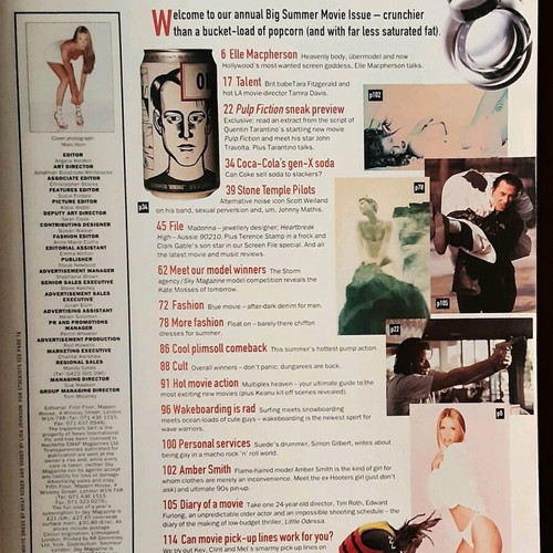 Sky Magazine August 1994 issue with Elle Macpherson like new