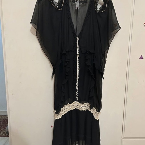 Chiffon dress new, black, Mat, size S