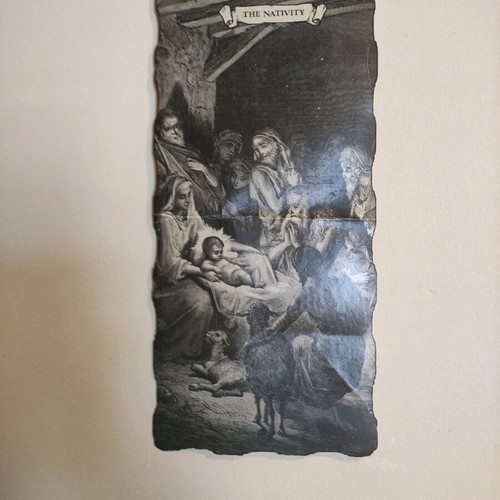 Image old engraved illustration like new, the birth of Christ