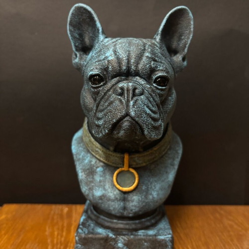 French Bulldog statue new, medium size 16 cm, hand painted