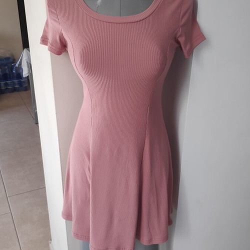 Sleeveless summer dress pink size S new