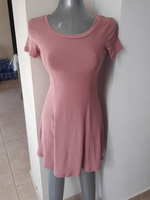 Sleeveless summer dress pink size S new