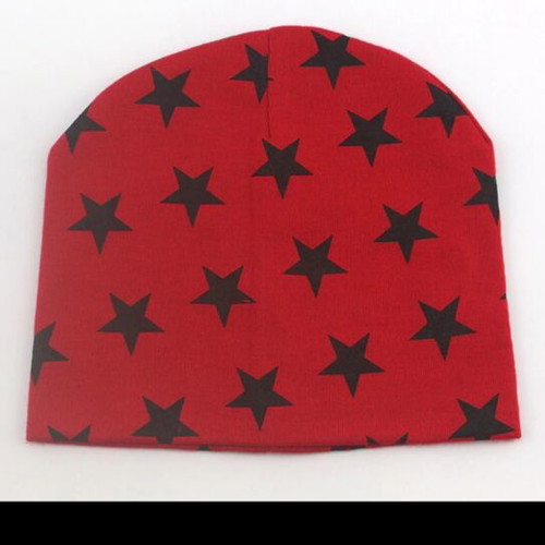 Cotton baby beanie hats with graphic prints