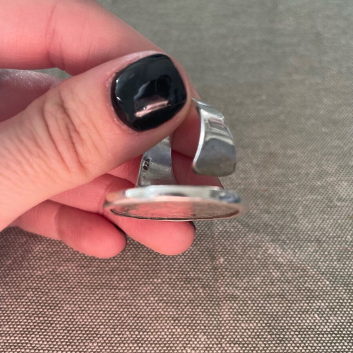 Silver collectible drachma ring of Greece 925 like new