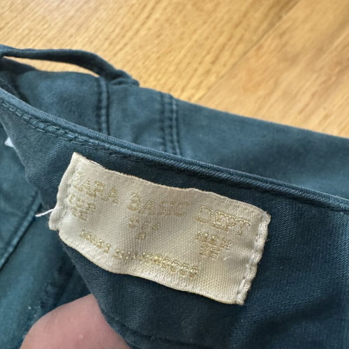 Zara fitted pants green used, size S 36 8