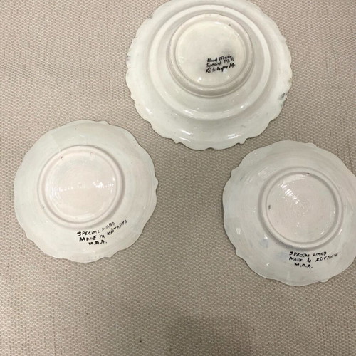 Kutahya plates collectible, handmade, set of 3 pieces