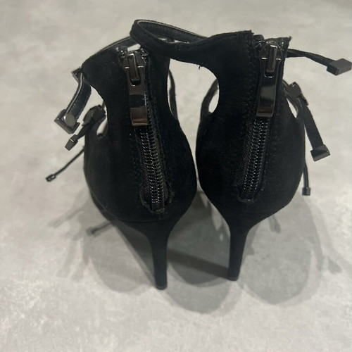 Heels with straps size 39 used, black, narrow fit