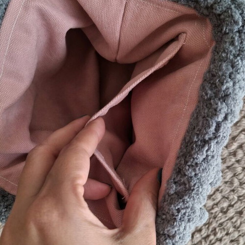 Puffy bag μεσαίου μεγέθους γκρι σαν καινούργιο