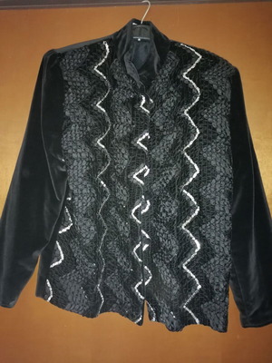 Velvet jacket with sequins Miss Coco like new, size M-L, black