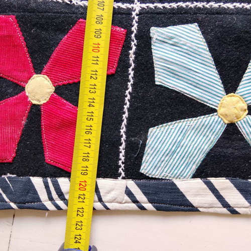 Παραδοσιακά χειροποίητα μάλλινα χαλιά patchwork σετ 3 σαν καινούργια