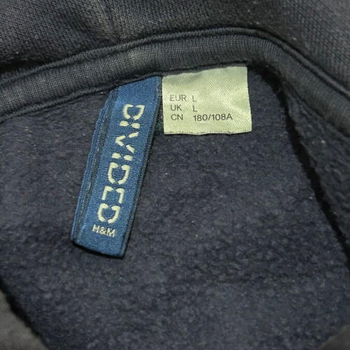 Men's blue hoodie with print H&M used