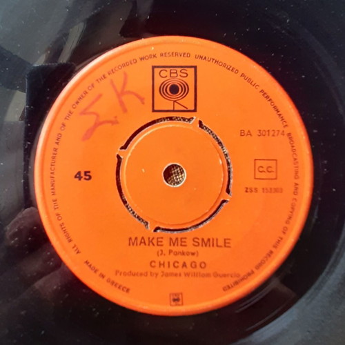 Chicago Make Me Smile / Colour My World 7" single μεταχειρισμένο, rock