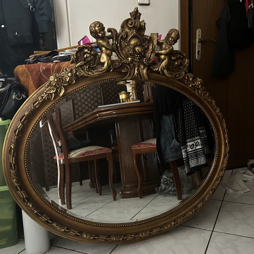 Vintage mirror made of metal like new
