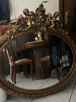 Vintage mirror made of metal like new