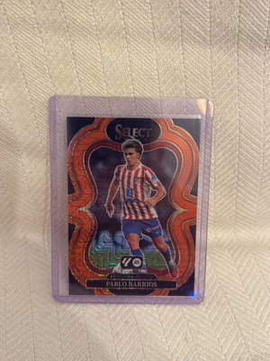 2025-26 Select La Liga Atletico Madrid Pablo Barrios Mezzanine Orange Prizm cards like new, set of 2
