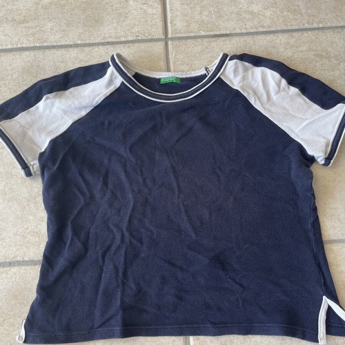 United Colors of Benetton blouse used, size M, white and blue
