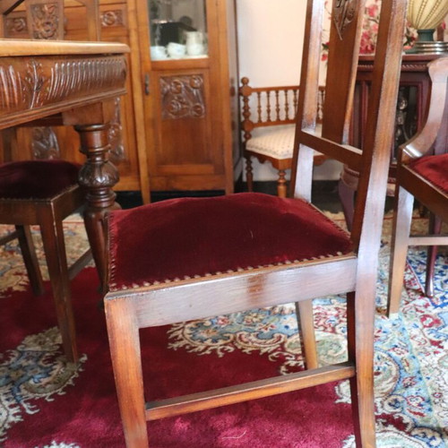 Classic handmade solid wood dining set like new