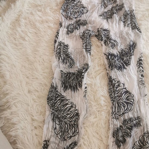 Summer wide-leg pants white, like new, size M 38 10