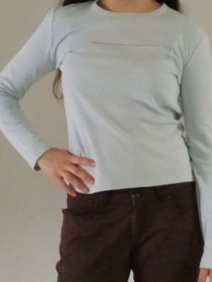 Синя блуза винтидж употребявана, размер S