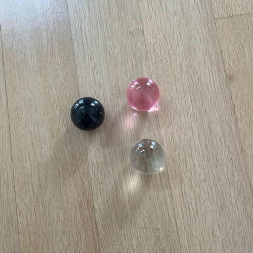 Crystal glass balls set of 3 like new