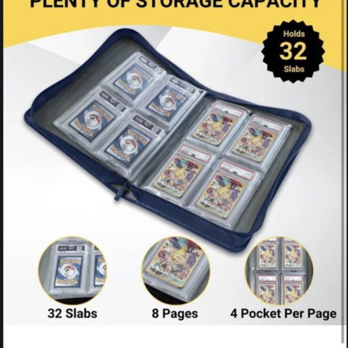 Binder for 32 graded PSA and CGC cards, black