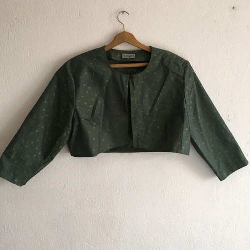 Swing bolero like new, size XXXL 46, green floral design