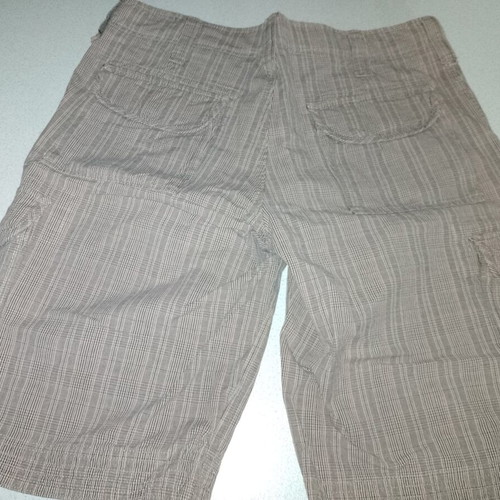 Striped bermuda 100% wool new, size 44, Greek tailoring