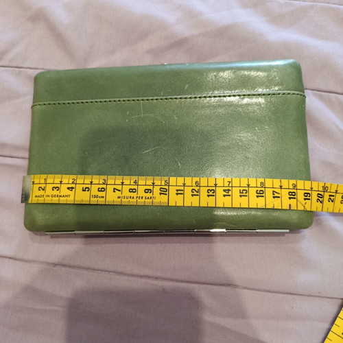 Leather wallet green like new