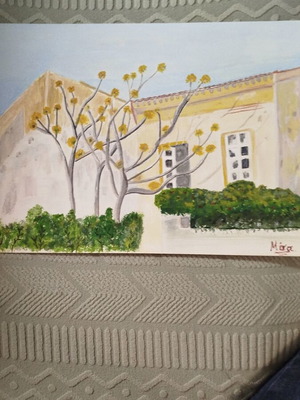 Handmade watercolor painting like new without frame 30x22.5cm