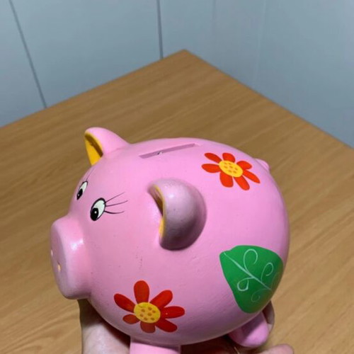 Money bank like new, set of two decorative piggy banks
