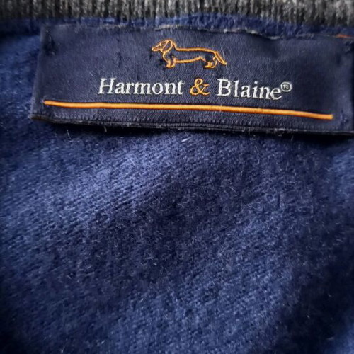 Harmont & Blaine wool sweater like new, gray and blue