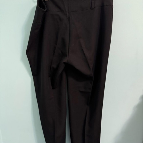Black high-waisted fabric pants used, classic fit, size L