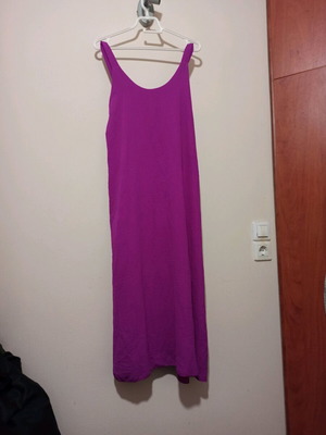 Magenta Gofre Dress Long New