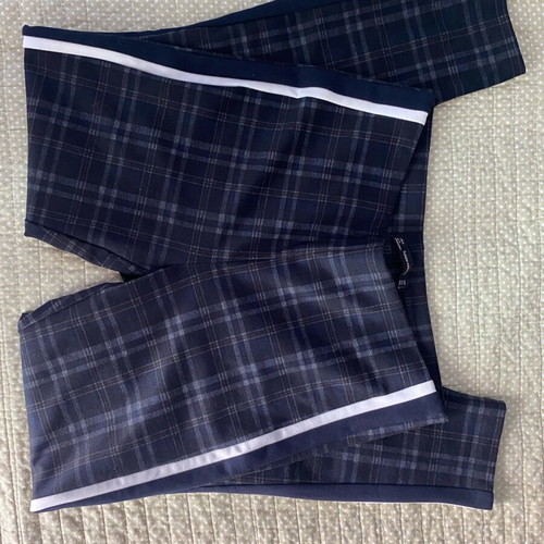 Zara checked leggings used, size L, with stripes